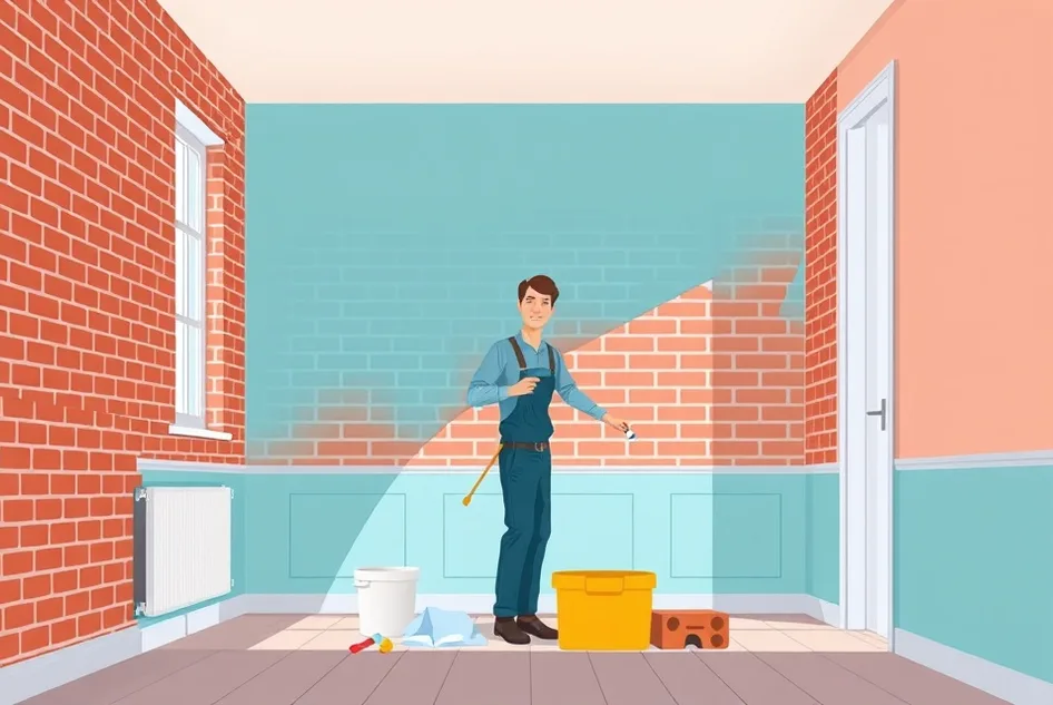 Intérieur rénové après travaux de peinture à Pfastatt