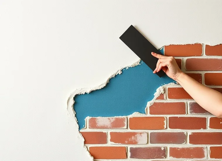 Application d'un enduit décoratif à la lisseuse sur un mur